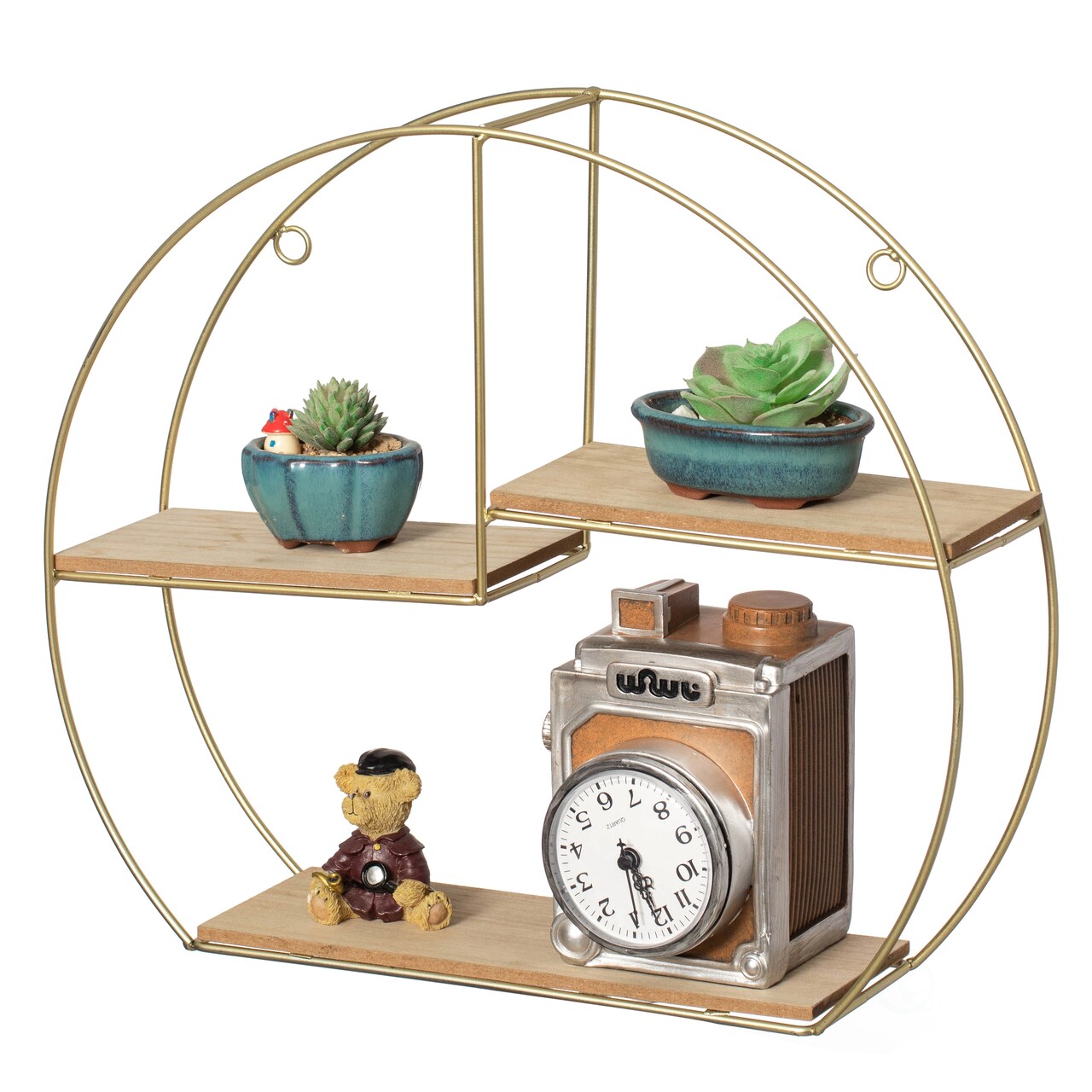 Vintiquewise Modern Decorative Wall Shelf - Stylish Multi-Functional Metal Display for Entryways, Bathrooms, Bedrooms, Living Rooms, and Offices